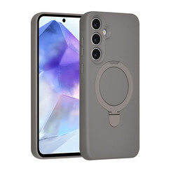TUNIQ Galaxy A55 Backcover hoesje - Magsafe With Ring Stand - Hanger - Titanium Grey