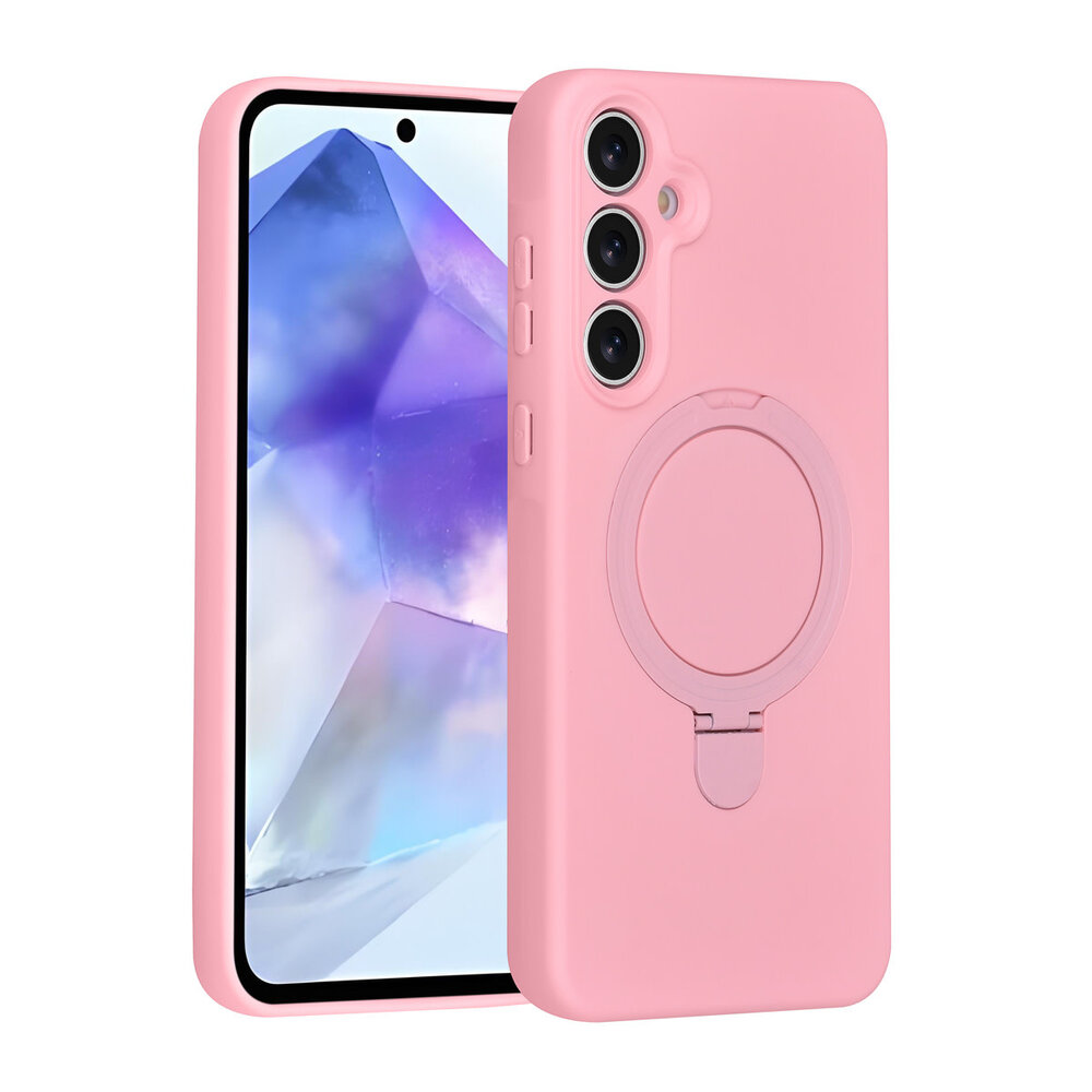 TUNIQ TUNIQ Galaxy A55 Backcover hoesje - Magsafe With Ring Stand - Hanger - Sakura Pink TUNIQ TUNIQ Galaxy A55 Backcover hoesje - Magsafe With Ring Stand - Hanger - Sakura Pink