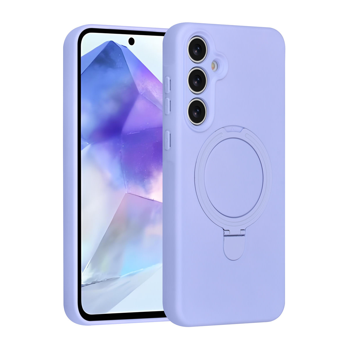TUNIQ TUNIQ Galaxy A55 Backcover hoesje - Magsafe With Ring Stand - Hanger - Lila