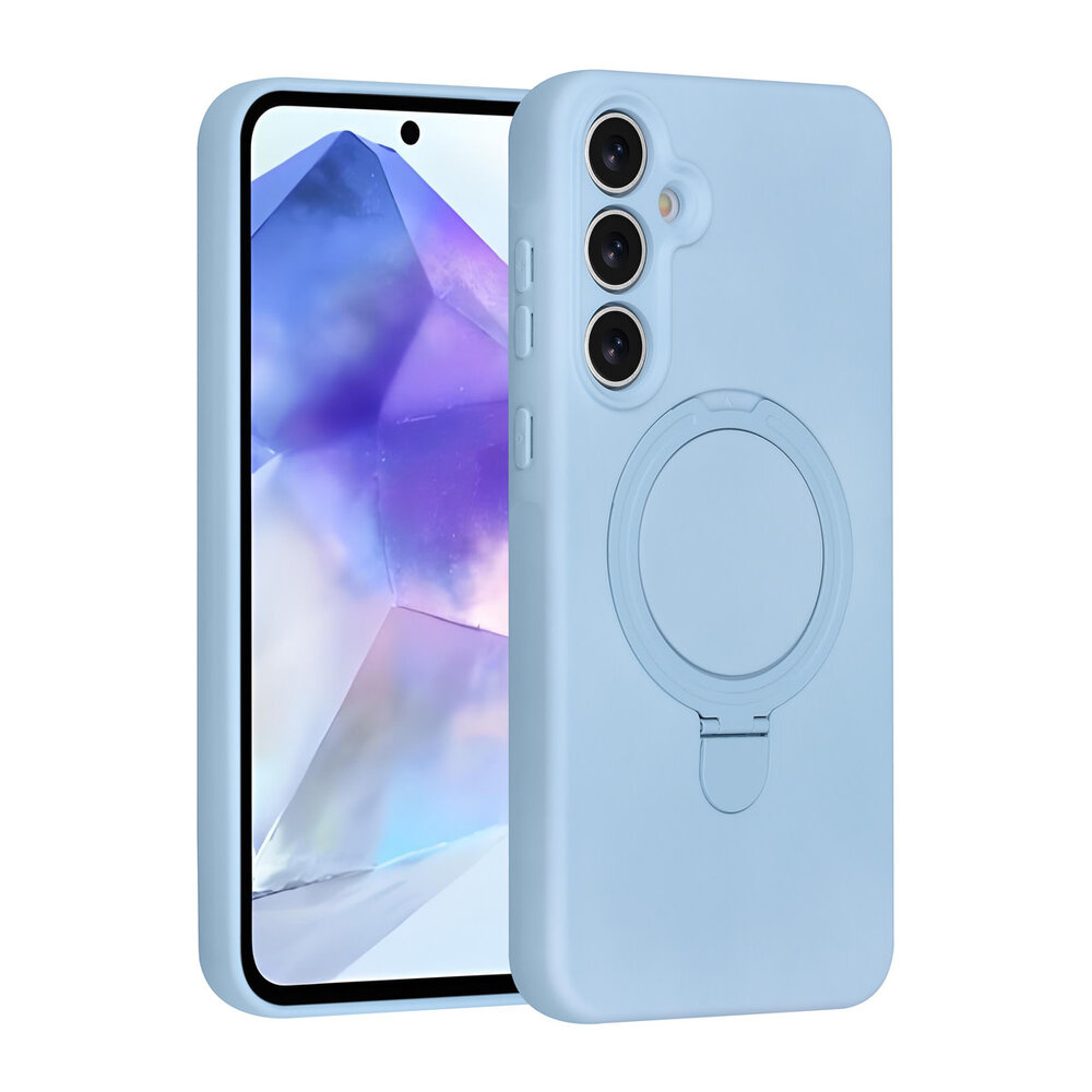 TUNIQ TUNIQ Galaxy A55 Back cover coque - Magsafe With Ring Stand - Hanger - Baby Blue