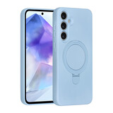 TUNIQ TUNIQ Galaxy A55 Backcover hoesje - Magsafe With Ring Stand - Hanger - Baby Blue TUNIQ TUNIQ Galaxy A55 Backcover hoesje - Magsafe With Ring Stand - Hanger - Baby Blue
