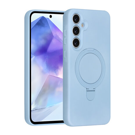TUNIQ TUNIQ Galaxy A55 Back cover coque - Magsafe With Ring Stand - Hanger - Baby Blue