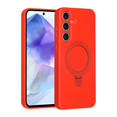 TUNIQ TUNIQ Galaxy A55 Backcover hoesje - Magsafe With Ring Stand - Hanger - Classic Red