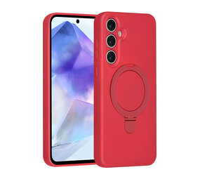 TUNIQ TUNIQ Galaxy A55 Backcover hoesje - Magsafe With Ring Stand - Hanger - Cherry Red