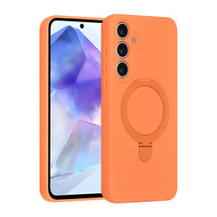 TUNIQ Galaxy A55 Back-Cover hul - Magsafe With Ring Stand - Hanger - Tangerine Orange