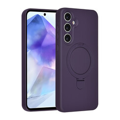 TUNIQ Galaxy A55 Backcover hoesje - Magsafe With Ring Stand - Hanger - Grape Purple