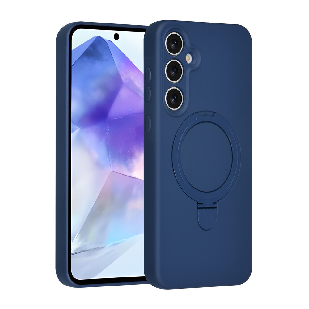 TUNIQ TUNIQ Galaxy A55 Backcover hoesje - Magsafe With Ring Stand - Hanger - Navy Blue