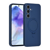 TUNIQ TUNIQ Galaxy A55 Back cover coque - Magsafe With Ring Stand - Hanger - Navy Blue