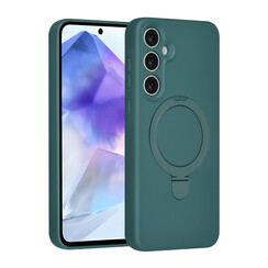TUNIQ Galaxy A55 Back cover coque - Magsafe With Ring Stand - Hanger - Vert foncé