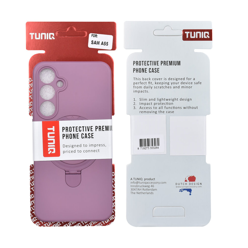 TUNIQ TUNIQ Galaxy A55 Back cover coque - Magsafe With Ring Stand - Hanger - Sunset Purple TUNIQ TUNIQ Galaxy A55 Back cover coque - Magsafe With Ring Stand - Hanger - Sunset Purple
