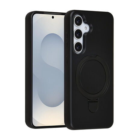 TUNIQ TUNIQ Galaxy S25 Backcover hoesje - Magsafe With Ring Stand - Hanger - Zwart