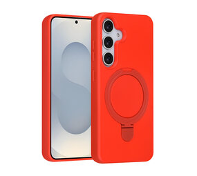 TUNIQ TUNIQ Galaxy S25 Back cover coque - Magsafe With Ring Stand - Hanger - Classic Red