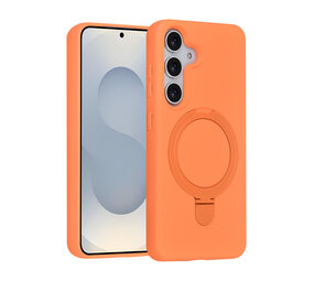 TUNIQ TUNIQ Galaxy S25 Backcover hoesje - Magsafe With Ring Stand - Hanger - Tangerine Orange TUNIQ TUNIQ Galaxy S25 Backcover hoesje - Magsafe With Ring Stand - Hanger - Tangerine Orange