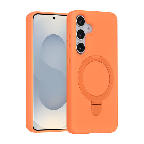 TUNIQ TUNIQ Galaxy S25 Back cover case - Magsafe With Ring Stand - Hanger - Tangerine Orange