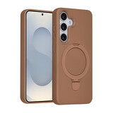 TUNIQ TUNIQ Galaxy S25 Back cover case - Magsafe With Ring Stand - Hanger - Desert Brown