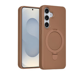 TUNIQ TUNIQ Galaxy S25 Back-Cover hul - Magsafe With Ring Stand - Hanger - Desert Brown