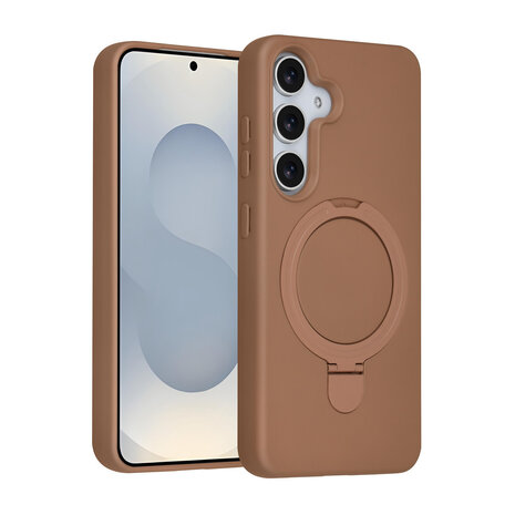 TUNIQ TUNIQ Galaxy S25 Backcover hoesje - Magsafe With Ring Stand - Hanger - Desert Brown TUNIQ TUNIQ Galaxy S25 Backcover hoesje - Magsafe With Ring Stand - Hanger - Desert Brown