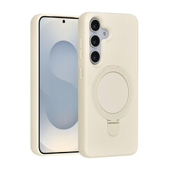 TUNIQ Galaxy S25 Backcover hoesje - Magsafe With Ring Stand - Hanger - Antique White