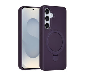 TUNIQ TUNIQ Galaxy S25 Backcover hoesje - Magsafe With Ring Stand - Hanger - Grape Purple TUNIQ TUNIQ Galaxy S25 Backcover hoesje - Magsafe With Ring Stand - Hanger - Grape Purple