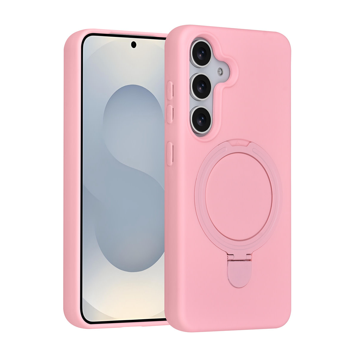 TUNIQ TUNIQ Galaxy S25 Backcover hoesje - Magsafe With Ring Stand - Hanger - Sakura Pink