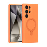 TUNIQ TUNIQ Galaxy S24 Ultra Back-Cover hul - Magsafe With Ring Stand - Hanger - Tangerine Orange