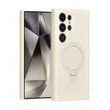TUNIQ TUNIQ Galaxy S24 Ultra Backcover hoesje - Magsafe With Ring Stand - Hanger - Antique White