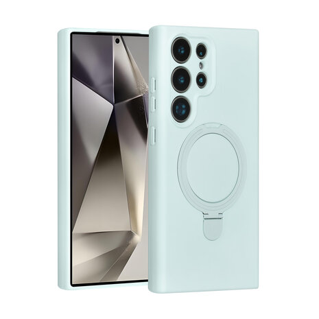 TUNIQ TUNIQ Galaxy S24 Ultra Backcover hoesje - Magsafe With Ring Stand - Hanger - Mint Green