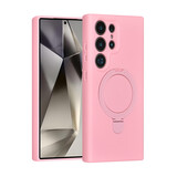 TUNIQ TUNIQ Galaxy S24 Ultra Back cover case - Magsafe With Ring Stand - Hanger - Sakura Pink