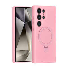 TUNIQ Galaxy S24 Ultra Backcover hoesje - Magsafe With Ring Stand - Hanger - Sakura Pink