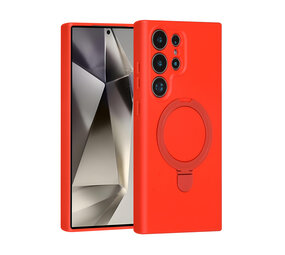 TUNIQ TUNIQ Galaxy S24 Ultra Back cover case - Magsafe With Ring Stand - Hanger - Classic Red TUNIQ TUNIQ Galaxy S24 Ultra Back cover case - Magsafe With Ring Stand - Hanger - Classic Red