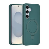 TUNIQ TUNIQ Galaxy S25 Backcover hoesje - Magsafe With Ring Stand - Hanger - DonkerGroen