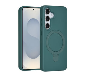 TUNIQ TUNIQ Galaxy S25 Backcover hoesje - Magsafe With Ring Stand - Hanger - DonkerGroen