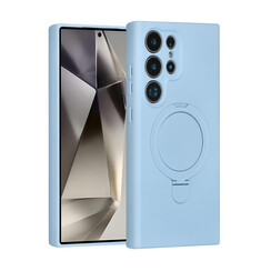 TUNIQ Galaxy S24 Ultra Backcover hoesje - Magsafe With Ring Stand - Hanger - Baby Blue