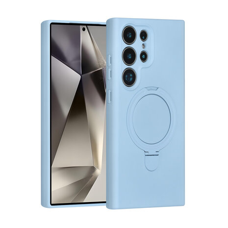 TUNIQ TUNIQ Galaxy S24 Ultra Backcover hoesje - Magsafe With Ring Stand - Hanger - Baby Blue TUNIQ TUNIQ Galaxy S24 Ultra Backcover hoesje - Magsafe With Ring Stand - Hanger - Baby Blue