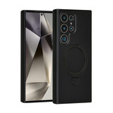 TUNIQ TUNIQ Galaxy S24 Ultra Backcover hoesje - Magsafe With Ring Stand - Hanger - Zwart