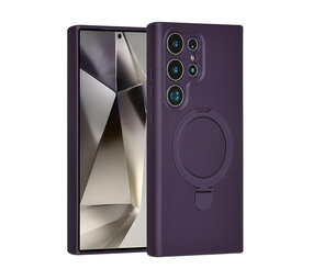 TUNIQ TUNIQ Galaxy S24 Ultra Backcover hoesje - Magsafe With Ring Stand - Hanger - Grape Purple TUNIQ TUNIQ Galaxy S24 Ultra Backcover hoesje - Magsafe With Ring Stand - Hanger - Grape Purple