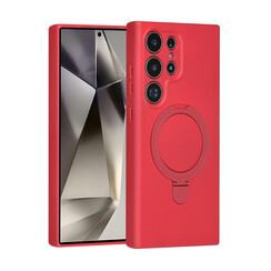 TUNIQ Galaxy S24 Ultra Back cover coque - Magsafe With Ring Stand - Hanger - Cherry Red