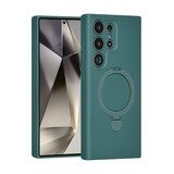 TUNIQ TUNIQ Galaxy S24 Ultra Back cover case - Magsafe With Ring Stand - Hanger - Dark Green