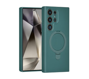 TUNIQ TUNIQ Galaxy S24 Ultra Back cover coque - Magsafe With Ring Stand - Hanger - Vert foncé TUNIQ TUNIQ Galaxy S24 Ultra Back cover coque - Magsafe With Ring Stand - Hanger - Vert foncé