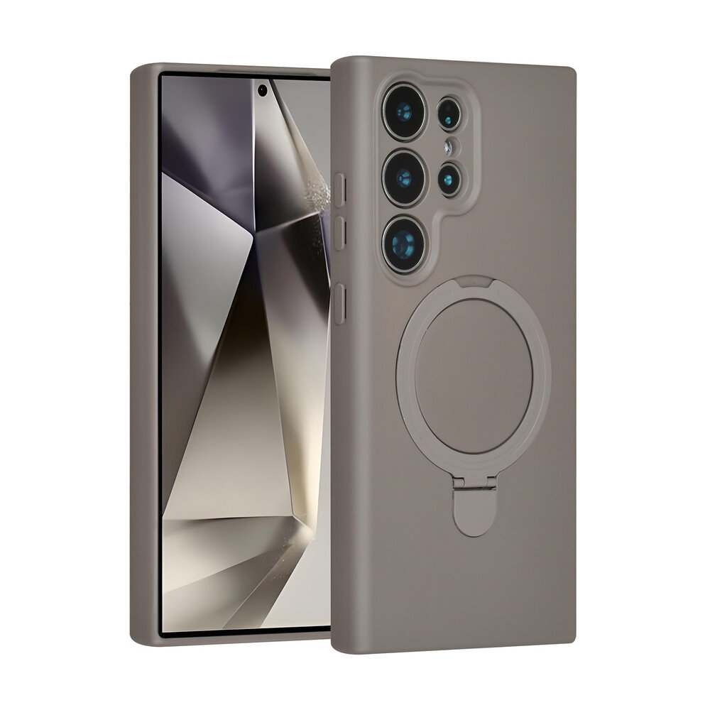 TUNIQ TUNIQ Galaxy S24 Ultra Back cover case - Magsafe With Ring Stand - Hanger - Titanium Grey