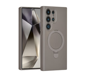 TUNIQ TUNIQ Galaxy S24 Ultra Back cover coque - Magsafe With Ring Stand - Hanger - Titanium Grey TUNIQ TUNIQ Galaxy S24 Ultra Back cover coque - Magsafe With Ring Stand - Hanger - Titanium Grey