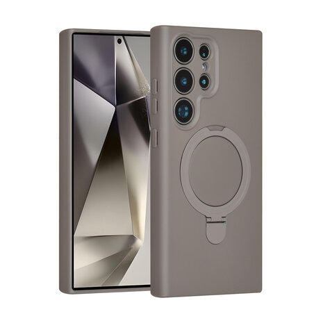 TUNIQ TUNIQ Galaxy S24 Ultra Backcover hoesje - Magsafe With Ring Stand - Hanger - Titanium Grey TUNIQ TUNIQ Galaxy S24 Ultra Backcover hoesje - Magsafe With Ring Stand - Hanger - Titanium Grey