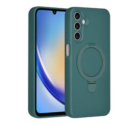 TUNIQ TUNIQ Galaxy A16 5G Backcover hoesje - Magsafe With Ring Stand - Hanger - DonkerGroen TUNIQ TUNIQ Galaxy A16 5G Backcover hoesje - Magsafe With Ring Stand - Hanger - DonkerGroen