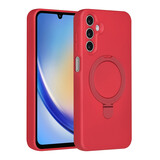 TUNIQ TUNIQ Galaxy A16 5G Back-Cover hul - Magsafe With Ring Stand - Hanger - Cherry Red