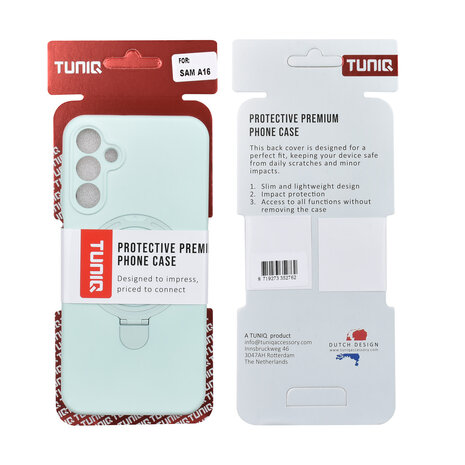 TUNIQ TUNIQ Galaxy A16 5G Back-Cover hul - Magsafe With Ring Stand - Hanger - Mint Green TUNIQ TUNIQ Galaxy A16 5G Back-Cover hul - Magsafe With Ring Stand - Hanger - Mint Green