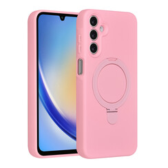 TUNIQ Galaxy A15 5G Backcover hoesje - Magsafe With Ring Stand - Hanger - Sakura Pink