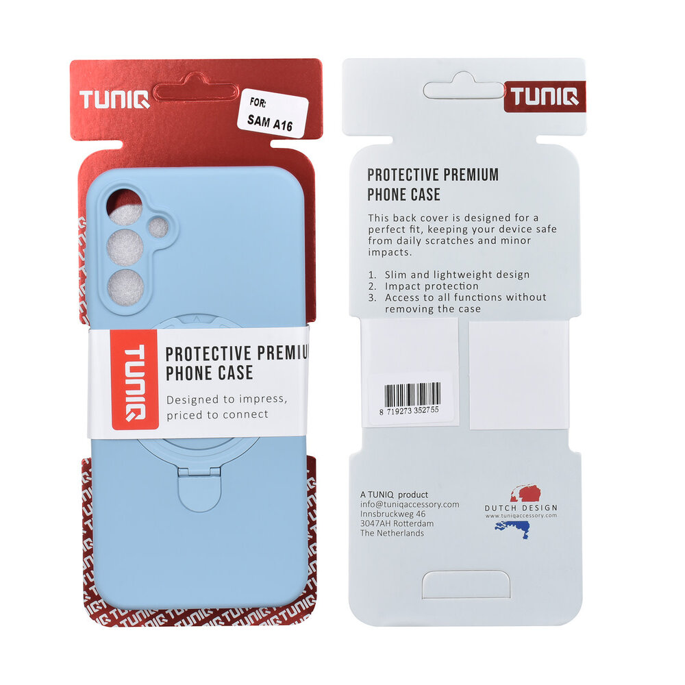 TUNIQ TUNIQ Galaxy A16 5G Back cover coque - Magsafe With Ring Stand - Hanger - Baby Blue