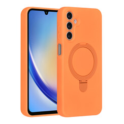 TUNIQ Galaxy A15 5G Backcover hoesje - Magsafe With Ring Stand - Hanger - Tangerine Orange