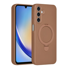 TUNIQ Galaxy A15 5G Backcover hoesje - Magsafe With Ring Stand - Hanger - Desert Brown