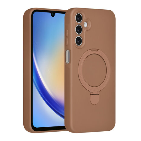 TUNIQ TUNIQ Galaxy A15 5G Backcover hoesje - Magsafe With Ring Stand - Hanger - Desert Brown TUNIQ TUNIQ Galaxy A15 5G Backcover hoesje - Magsafe With Ring Stand - Hanger - Desert Brown